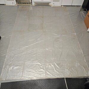 VINTAGE BRUNSWICK CORPORATION PLASTIC POOL TABLE COVER IN 6' WIDE x 9' LONG SIZE